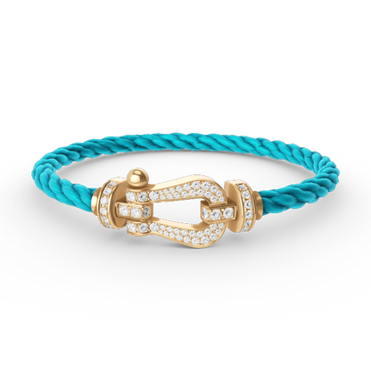 [✨ROSE✨]FORCE LARGE HORSESHOE FULL DIAMOND BRACELET GOLD