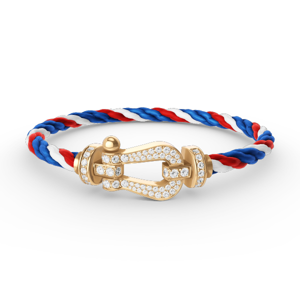 [✨ROSE✨]FORCE LARGE HORSESHOE FULL DIAMOND BRACELET GOLD