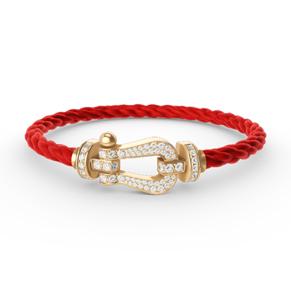 [✨ROSE✨]FORCE LARGE HORSESHOE FULL DIAMOND BRACELET GOLD