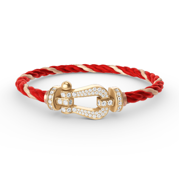 [✨ROSE✨]FORCE LARGE HORSESHOE FULL DIAMOND BRACELET GOLD