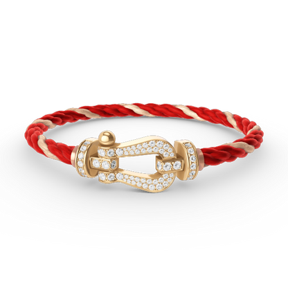 [✨ROSE✨]FORCE LARGE HORSESHOE FULL DIAMOND BRACELET GOLD