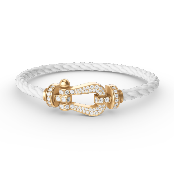 [✨ROSE✨]FORCE LARGE HORSESHOE FULL DIAMOND BRACELET GOLD