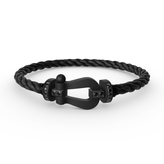 [✨ROSE✨]FORCE LARGE SERIES HORSESHOE BLACK SAMURAI BRACELET