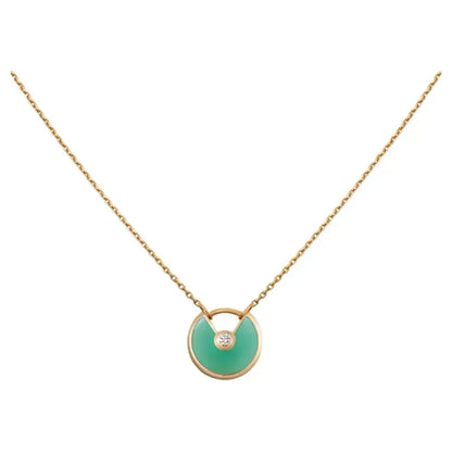 [✨ROSE✨]AMULETTE GOLD MALACHITE NECKLACE