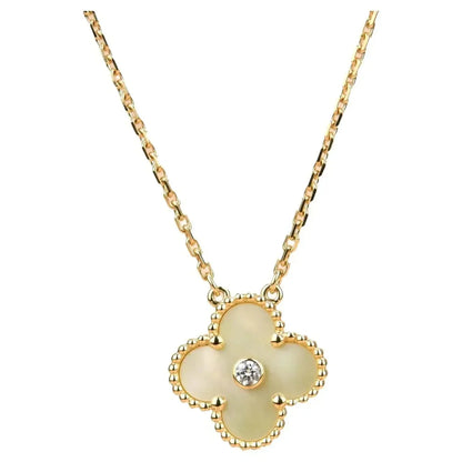 [✨ROSE✨]CLOVER 15MM DIAMOND GOLD MOTHER OF PEARL NECKLACE