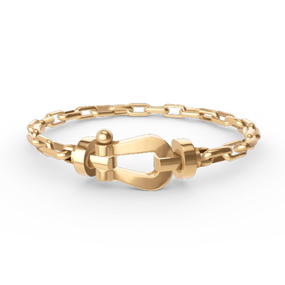 [✨ROSE✨]FORCE LARGE HORSESHOE CLASP  METAL BRACELET