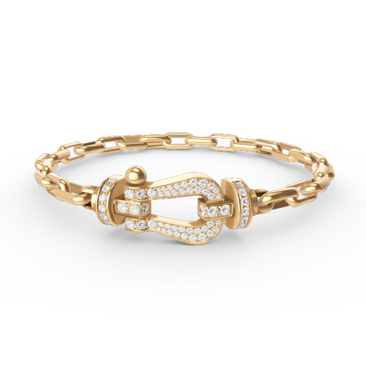 [✨ROSE✨]FORCE LARGE HORSESHOE CLASP  METAL BRACELET