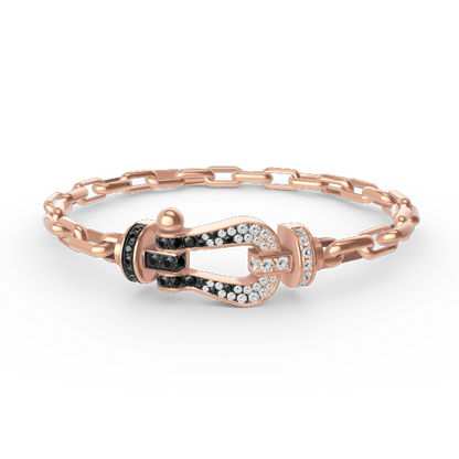 [✨ROSE✨]FORCE LARGE HORSESHOE CLASP  METAL BRACELET