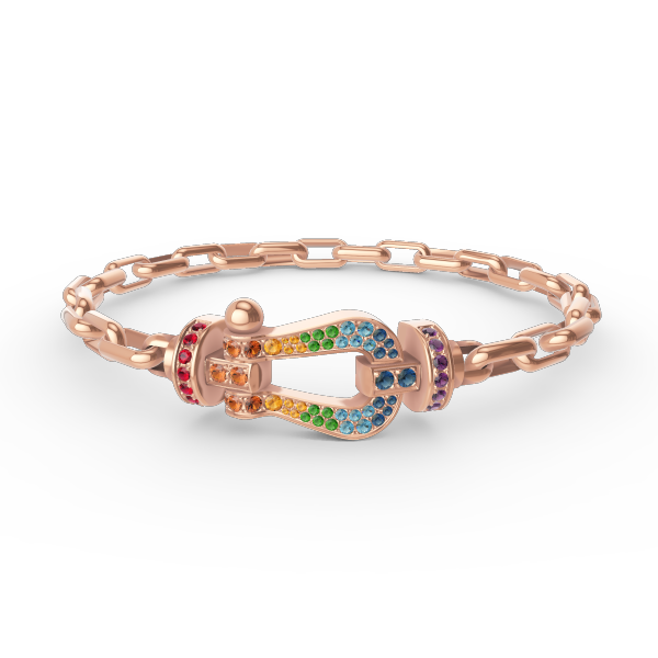 [✨ROSE✨]FORCE LARGE HORSESHOE CLASP  METAL BRACELET