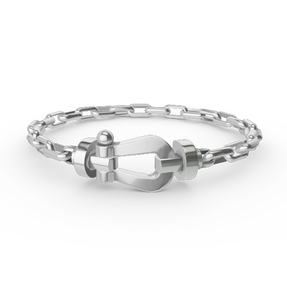 [✨ROSE✨]FORCE LARGE HORSESHOE CLASP  METAL BRACELET