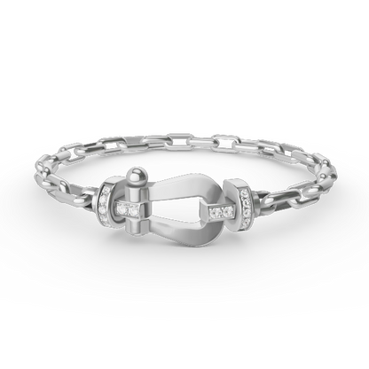 [✨ROSE✨]FORCE LARGE HORSESHOE CLASP  METAL BRACELET