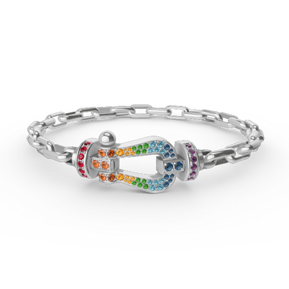 [✨ROSE✨]FORCE LARGE HORSESHOE CLASP  METAL BRACELET