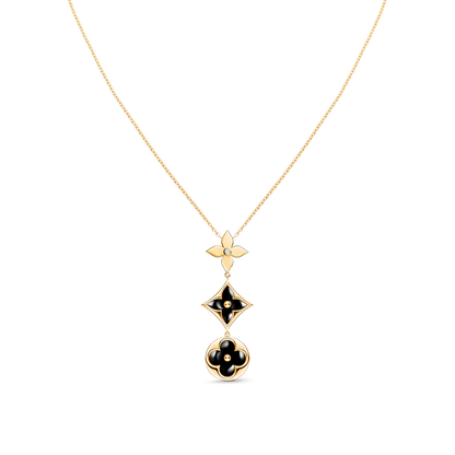 [✨ROSE✨]STAR AND SUN ONYX PINK GOLD NECKLACE