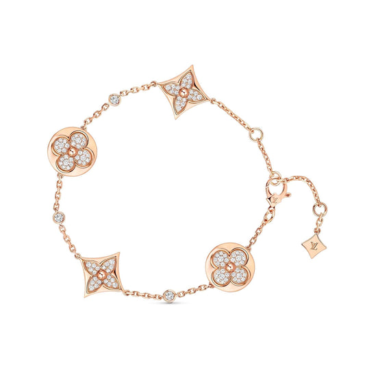 [✨ROSE✨]STAR AND SUN 4 MOTIFS GOLD DIAMONDS BRACELET