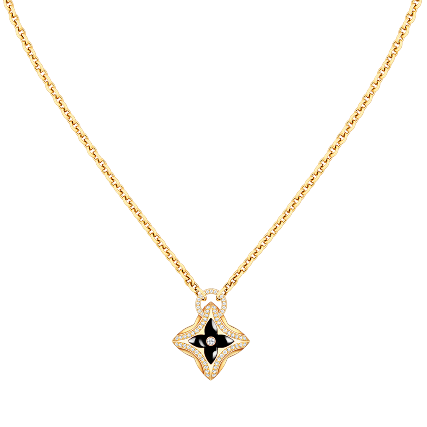 [✨ROSE✨]STAR PEDANT PINK GOLD DIAMOND NECKLACE
