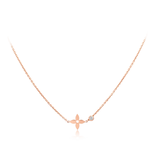 [✨ROSE✨]BLOSSOM PENDANT PINK GOLD AND DIAMOND