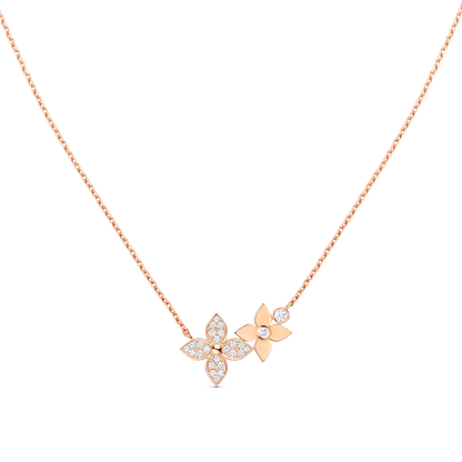 [✨ROSE✨]STAR BLOSSOM NECKLACE PINK GOLD DIAMONDS