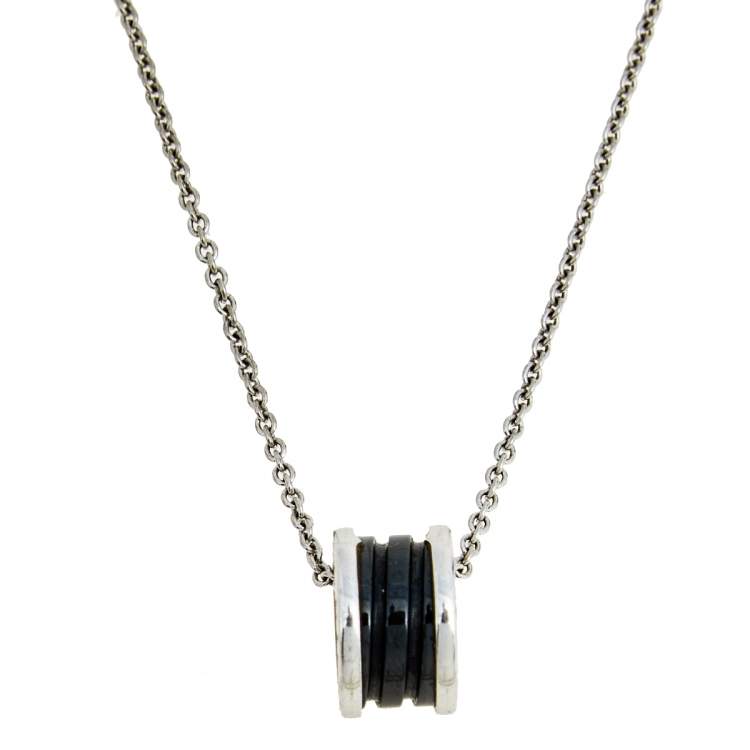 [✨ROSE✨]ZERO 1 BLACK CERAMIC SILVER NECKLACE