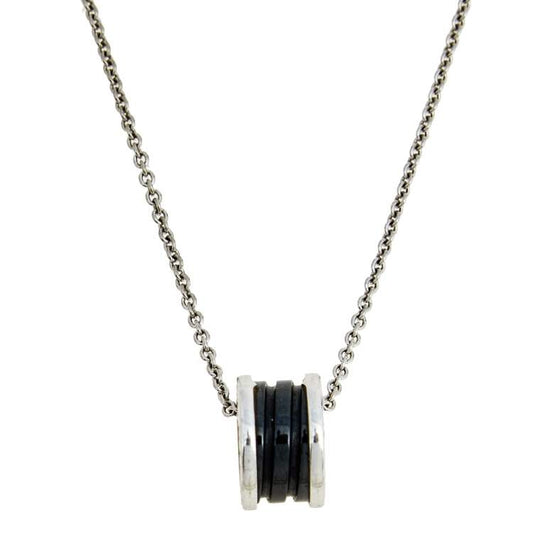[✨ROSE✨]ZERO 1 BLACK CERAMIC SILVER NECKLACE