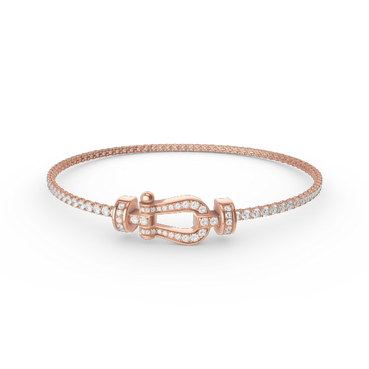 [✨ROSE✨]FORCE  HORSESHOE  DIAMOND TENNIS BRACELET