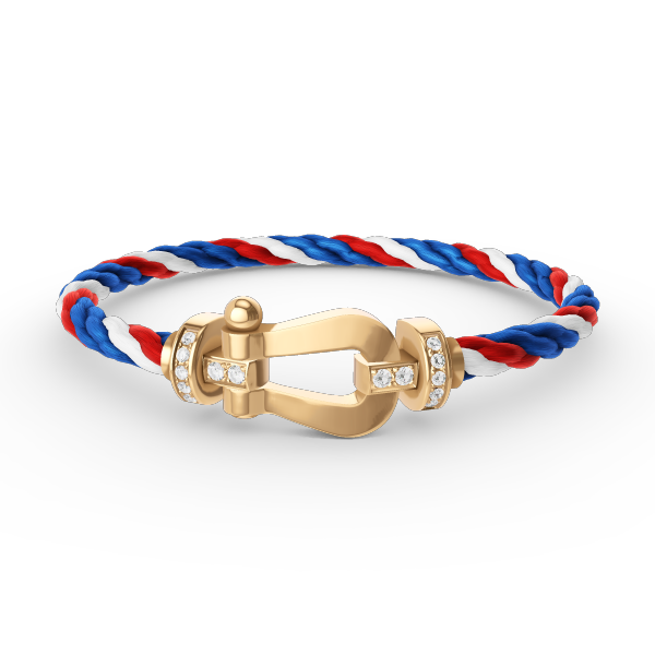 [✨ROSE✨]FORCE LARGE HORSESHOE HALF DIAMOND BRACELET GOLD
