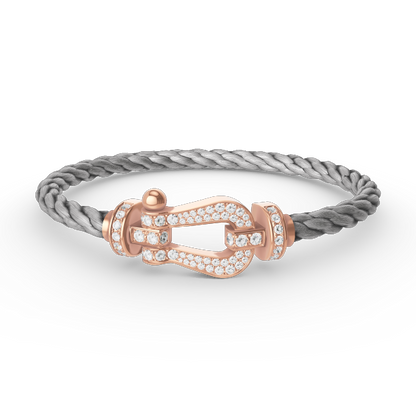 [✨ROSE✨]FORCE LARGE HORSESHOE FULL DIAMOND BRACELET ROSE GOLD