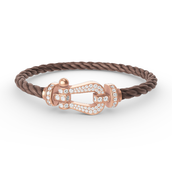 [✨ROSE✨]FORCE LARGE HORSESHOE FULL DIAMOND BRACELET ROSE GOLD