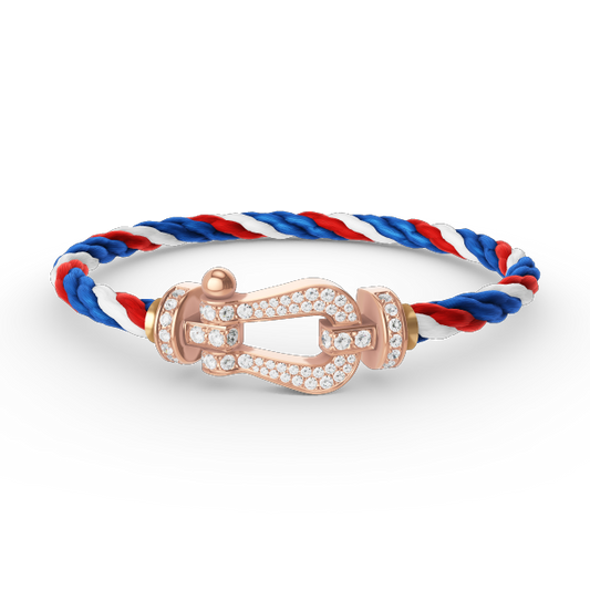 [✨ROSE✨]FORCE LARGE HORSESHOE FULL DIAMOND BRACELET ROSE GOLD