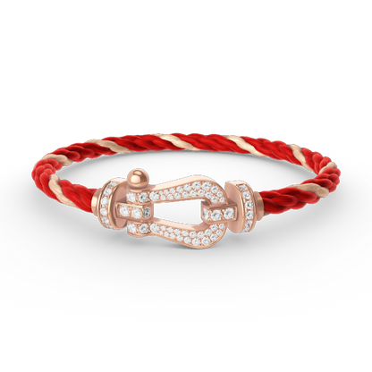 [✨ROSE✨]FORCE LARGE HORSESHOE FULL DIAMOND BRACELET ROSE GOLD