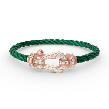 [✨ROSE✨]FORCE LARGE HORSESHOE FULL DIAMOND BRACELET ROSE GOLD