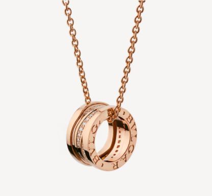 [✨ROSE✨]ZERO 1 PINK GOLD DIAMOND NECKLACE