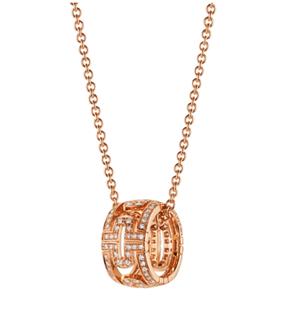 [✨ROSE✨]PARENTESI NECKLACE PINK GOLD DIAMOND