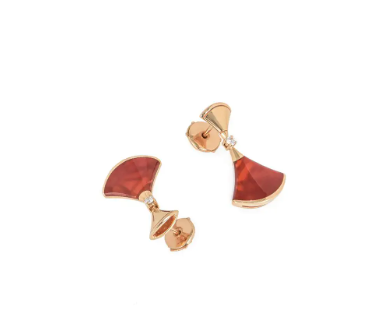 [✨ROSE✨]DREAM Carnelian PINK GOLD EARRINGS