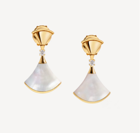 [✨ROSE✨]DREAM MOP 1 DIAMOND EARRINGS