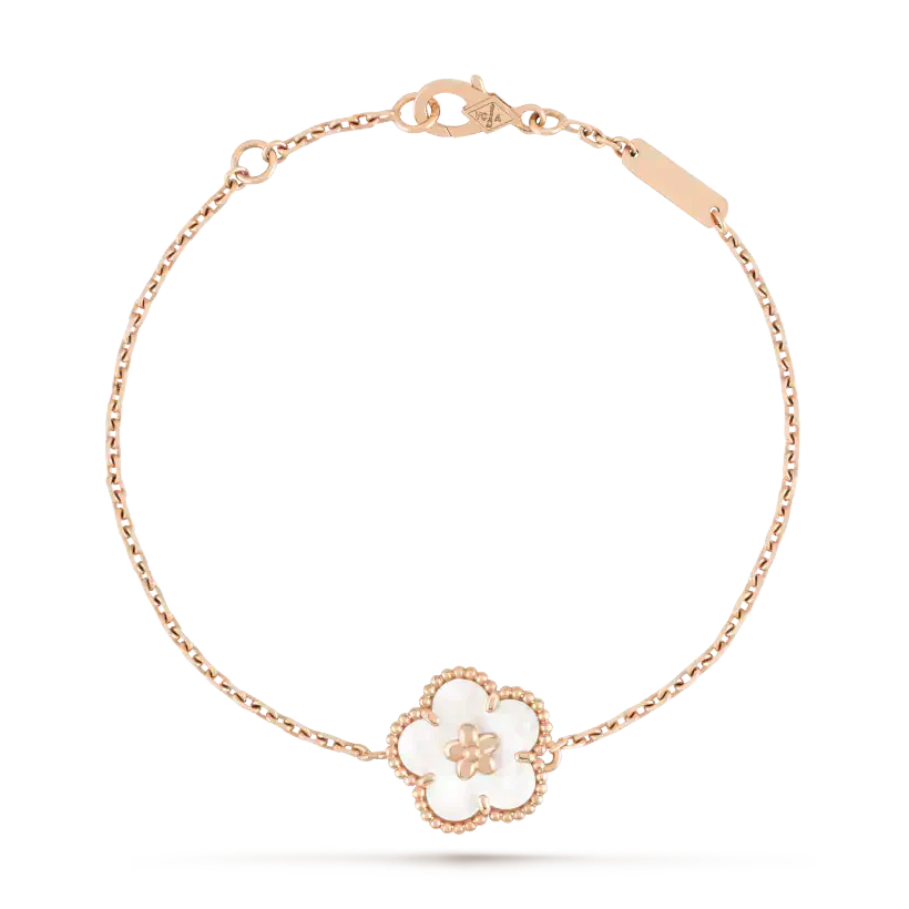 [✨ROSE✨]LUCKY WHITE MOP PLUM BLOSSOM  BRACELET