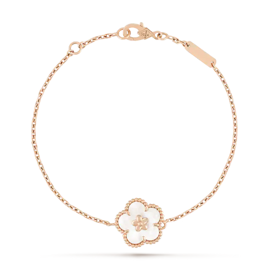 [✨ROSE✨]LUCKY WHITE MOP PLUM BLOSSOM  BRACELET