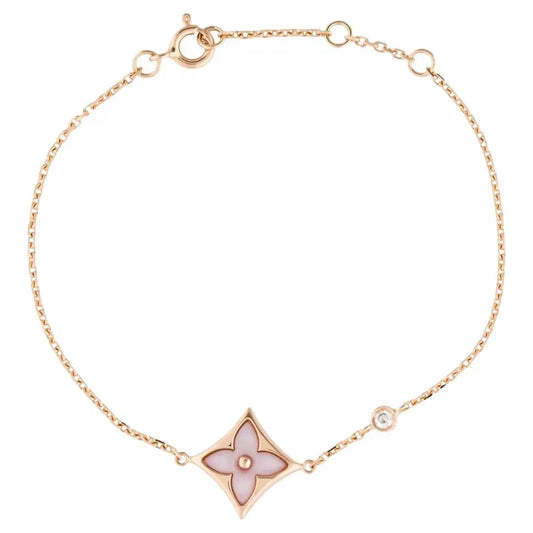 [✨ROSE✨]STAR 1 DIAMOND PINK GOLD BRACELET