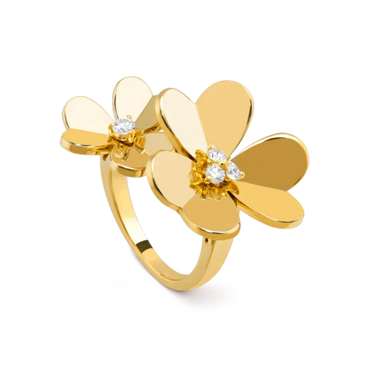[✨ROSE✨]CLOVER COMOS GOLD DIAMOND RING