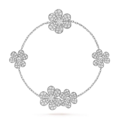 [✨ROSE✨]FRIVOLE SILVER 5 FLOWERS BRACELET