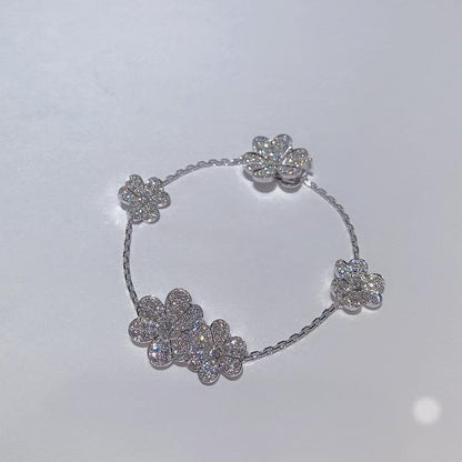 [✨ROSE✨]FRIVOLE SILVER 5 FLOWERS BRACELET