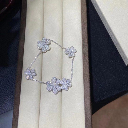 [✨ROSE✨]FRIVOLE SILVER 5 FLOWERS BRACELET