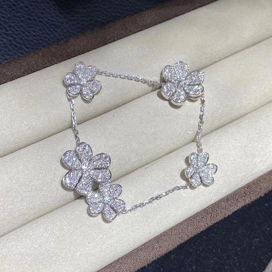 [✨ROSE✨]FRIVOLE SILVER 5 FLOWERS BRACELET