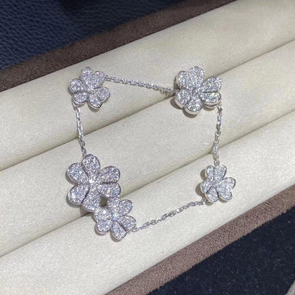 [✨ROSE✨]FRIVOLE SILVER 5 FLOWERS BRACELET