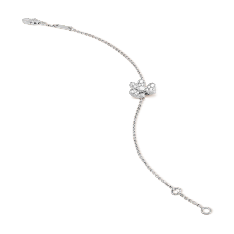 [✨ROSE✨]FRIVOLE SILVER FLOWER DIAMOND BRACELET