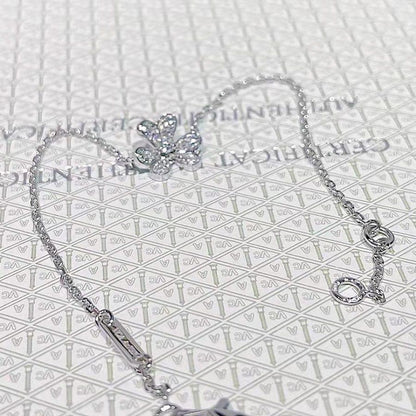 [✨ROSE✨]FRIVOLE SILVER FLOWER DIAMOND BRACELET