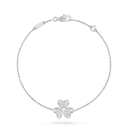 [✨ROSE✨]FRIVOLE SILVER FLOWER DIAMOND BRACELET