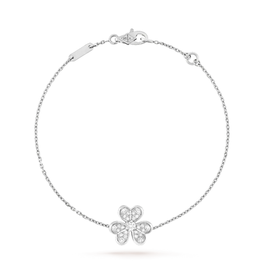 [✨ROSE✨]FRIVOLE SILVER FLOWER DIAMOND BRACELET