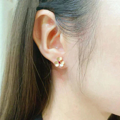 [✨ROSE✨]FRIVOLE  FLOWER PINK EARRINGS