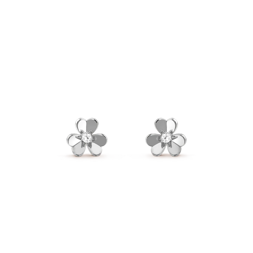 [✨ROSE✨]FRIVOLE MINI SILVER FLOWER EARRINGS