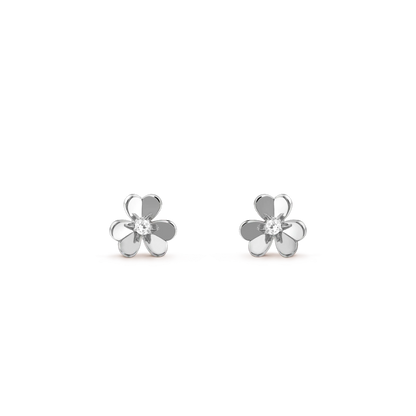 [✨ROSE✨]FRIVOLE MINI SILVER FLOWER EARRINGS